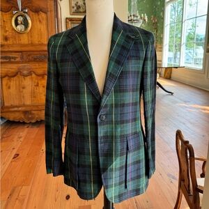 Polo Ralph Lauren 40L plaid linen blazer worn once !